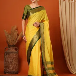 KALINI Woven Design Zari Pure Silk Ikat Saree-44