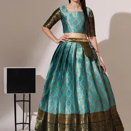 Fabcartz Semi-Stitched Lehenga & Unstitched Blouse With Dupatta-picture-15