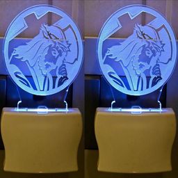 SOMIL Set of 2 3D Illusion Effect Multicolour Led Night Lamp-image-82