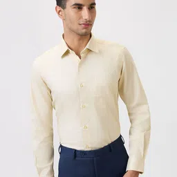 Raymond Printed Pure Cotton Structure Contemporary-Fit Cutaway Collar Formal Shirt-93
