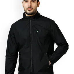 Zeel Men Geometric Windcheater Crop Open Front Jacket-10