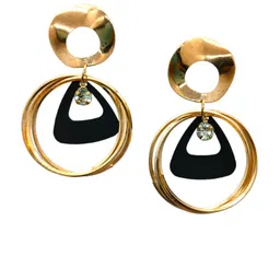 Soniya Crafts Gold-Plated Geometric Shaped Drop Earrings-image-93