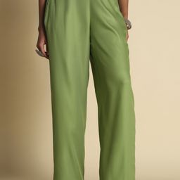 Global Desi Women Pleated Trousers-image-7