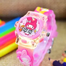 Shocknshop Kids-Girls Patterned Dial & Straps Digital Multi Function Watch 331 Melody Pink-image-79