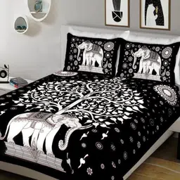 Aura Multi Queen Bedsheets-image-39