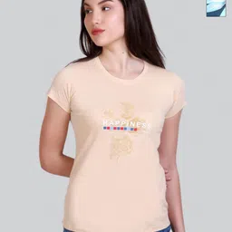 A & Y Women Pack of 2 Floral Printed Round Neck Pure Cotton T-shirts-image-61