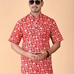 BAESD Men Abstract Printed Festive Cotton Straight Kurta-picture-8