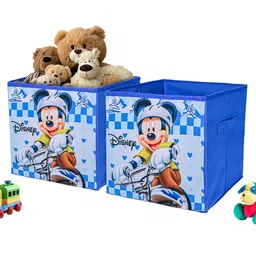 Kuber Industries Blue & White 2 Pcs Disney Mickey Star Multi-Utility Organisers-23