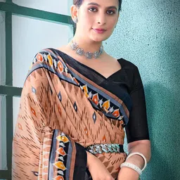 Anouk Rustic Ikat Saree image 2