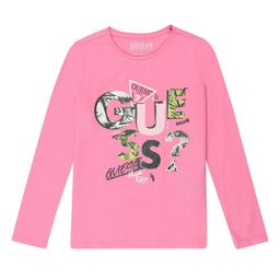 GUESS kids Girls Typography Printed Round Neck Cotton T-shirt-image-50