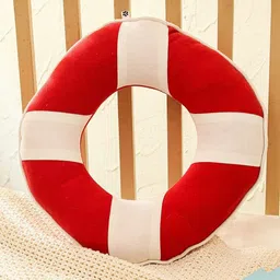 House This Red & White Bon Voyage Buoy Pure Cotton Pre-Filled Cushion-51