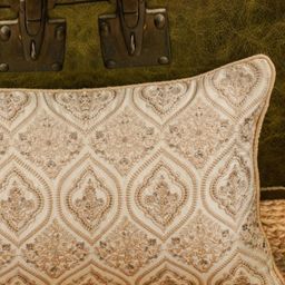 Khaabka Cream Sajawat-E-Khwaab 2 Pcs Ethnic Motifs Chanderi Silk Rectangle Cushion Covers-image-54