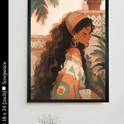 SOWPEACE Beige & Orange 1 Piece Canvas Other Wall Photographs-picture-42
