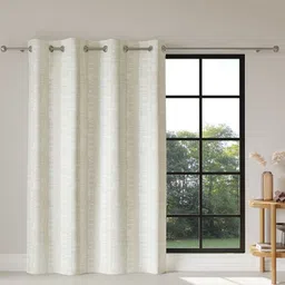 DDecor Beige Striped Room Darkening Door Curtain-image-43