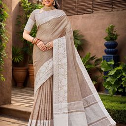 Anouk Rustic Woven Design Zari Saree-11