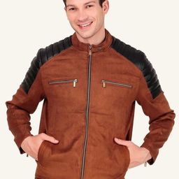 Leather Retail Men Suede Biker Jacket-20
