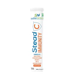 Steadfast Nutrition Stead C Vitamin C With Zinc & Amla Extract Orange Flavour 20Tablets-15