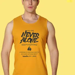 WOOSTRO Pack Of 2 Printed Super Combed Cotton Gym Vests VWS26(RUN YELLOW)(ALONE MUSTARD)-image-88