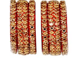 Fashionzara Set Of 6 Stones Studded Bangles-image-61