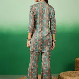 Sangria Printed Tunic With Trousers Co-Ords image 5