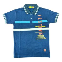 Little Marco Boys Striped Polo Collar Applique T-shirt-image-46