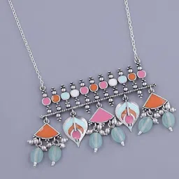 OPUS GEMS Silver-Plated Necklace and Chains-picture-8