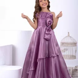 Lagorii Designer Bow Embellished And Stone Work Party Wear Gown Mauve-picture-28