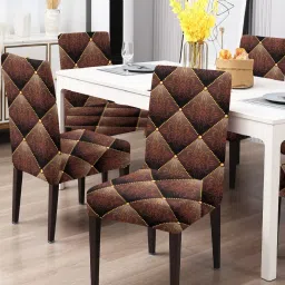 Polycotton Geometric 1 Seater Chair Cover-image-55