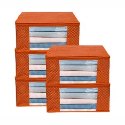 ANKIT INTERNATIONAL Orange Set of 5 Super Strong Multi-Utility Organisers-1