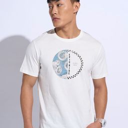 SF JEANS by Pantaloons Men Graphic Printed Round Neck Cotton T-shirt-image-22