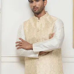 Anouk Woven Design Nehru Jacket image 1