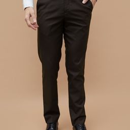 CODE by Lifestyle Men Tapered Fit Mid-Rise Formal Trousers-picture-1