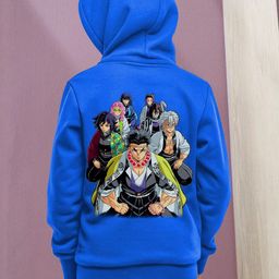 LONDON STREETS Boys Blue Demon Slayer Graphic Print Sweatshirt-image-98