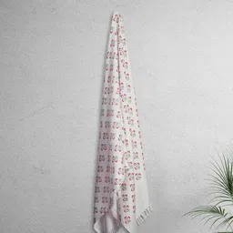 home expressions Red & White 2 Pieces Printed Pure Cotton 150 GSM Towel Set-picture-8