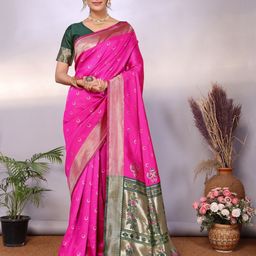 AVANTIKA FASHION Women Ethnic Woven Design Zari Pure Silk Banarasi Saree-image-94