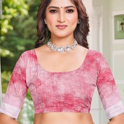 Anouk Rustic Floral Print Zari Block Print Saree image 5
