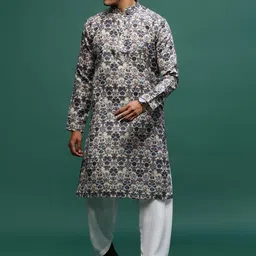 Sangria Floral Printed Cotton Straight Kurta-picture-27
