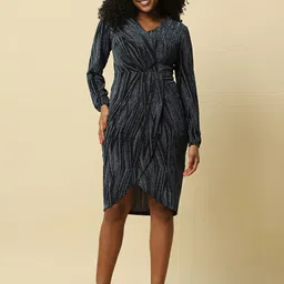 Allen Solly Woman V- Neck Sheath Dress-image-5
