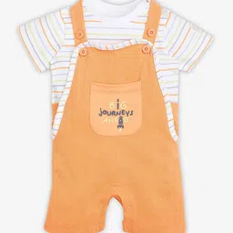 Ed-a-Mamma Baby Infants Embroidered Dungarees With T-Shirt-38