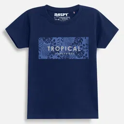 RASPY Boys Pack Of 2 Typography Printed Round Neck Pure Cotton Regular Fit T-Shirts-8