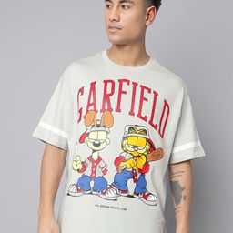 Free Authority Garfield Printed Pure Cotton Oversized Tshirts-image-72