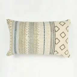 Art Avenue White & Green Geometric Rectangle Cushion Covers-16