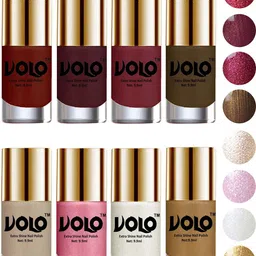 VOLO Set Of 12 High-Shine Long Lasting Non Toxic Nail Polish - 10 ml Each-Combo-No-01-image-52