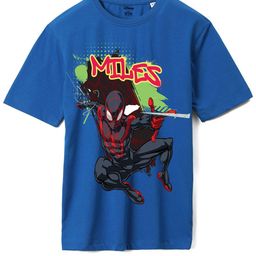 Wear Your Mind Boys Spider-Man Graphic Printed Round Neck Cotton Oversized T-shirt-picture-15