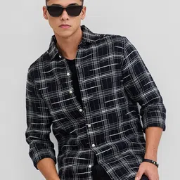 Snitch Men Checked Open Front Jacket-12
