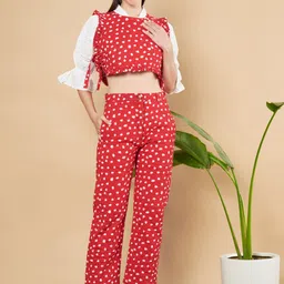 KALINI Printed Pure Cotton Top & Trouser Co-Ords-13
