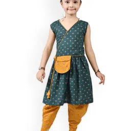 Arshia Fashions Girls Floral Printed Regular Kurti with Dhoti Pants-image-44