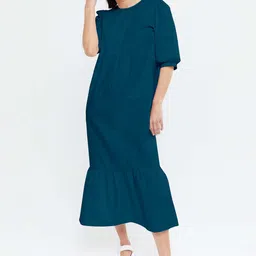 Jash Creation Applique Crepe Fit & Flare Maxi Dress-image-58
