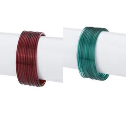 1ST TIME Set Of 24 Maroon Alloy Bangles-picture-16