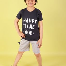 MAYNEISHA Unisex Kids Printed T-shirt with Shorts-49